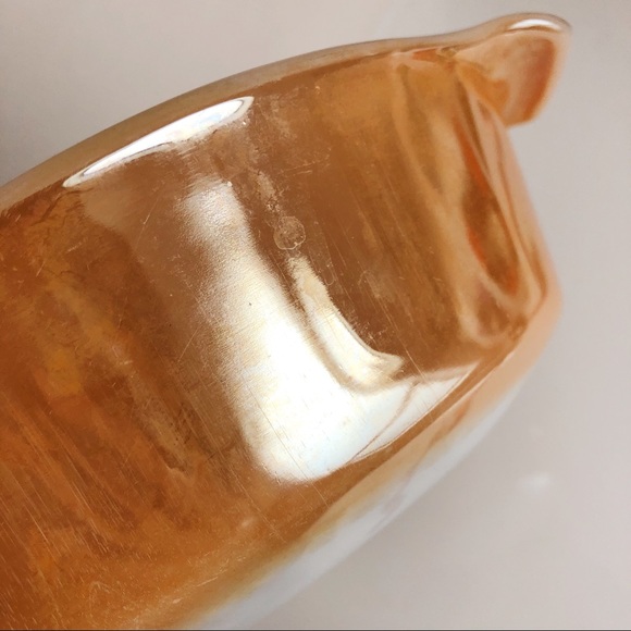 Vintage Anchor Fire King Peach Lustre Baking Dish - Picture 6 of 7